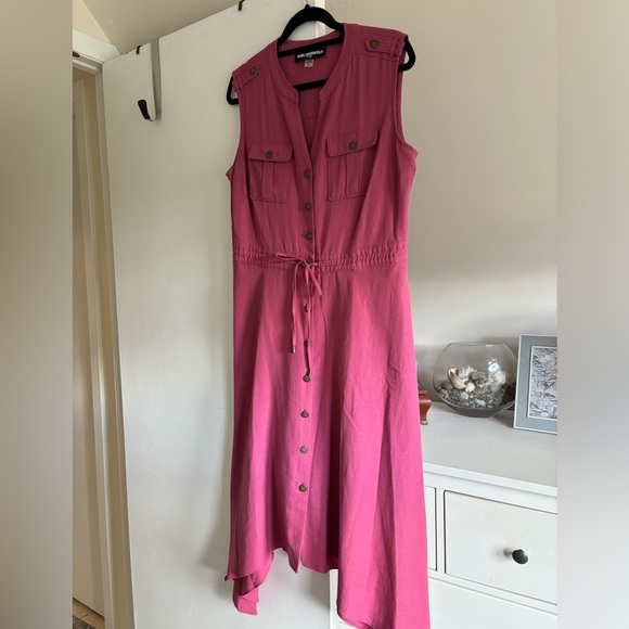 Karl Lagerfeld Asymmetric Shirtdress - Picture 4 of 9